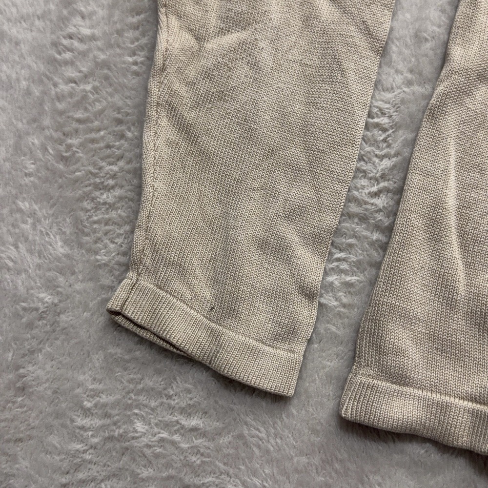 Windridge Mock Neck Sweater Womens M Tan 100% Silk Knit Vintage Preppy Casual - Picture 6 of 13